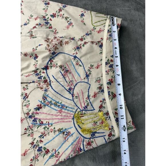 Ariella Boho Floral Embroidered Cotton Skirt High Waisted A line Size S - Picture 12 of 16